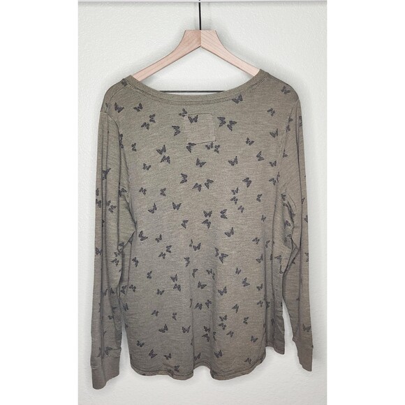 Sonoma Olive Green Butterfly Long Sleeve Tee - Picture 4 of 4